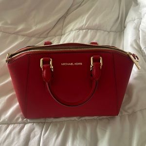 Red Micheal Kors purse